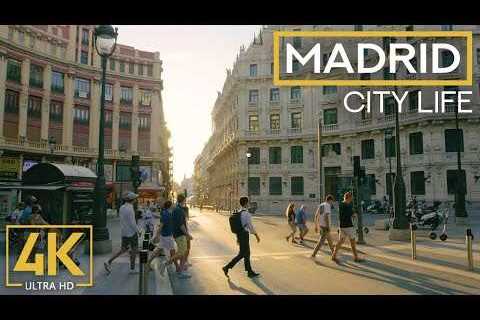 4K Traveling Around Europe - Discovering the City Life, Landmarks of Madrid