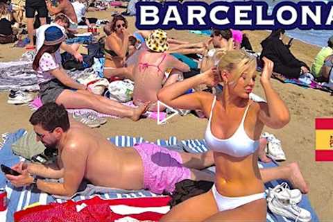 Barcelona Beach 2022 - Spain Holiday - Beach Walk - 4K Ultra HD