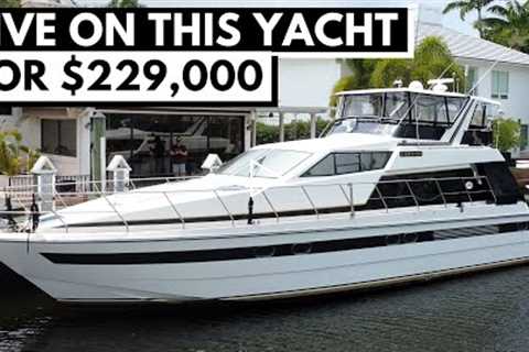 $229,000 1990 NEPTUNUS 62 FLYBRIDGE POWER MOTOR YACHT TOUR / Liveaboard Boat Condo on the Water