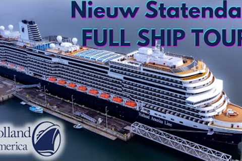 Holland America NIEUW STATENDAM Full Ship Tour,  Review & BEST Spots of Holland America Cruise..