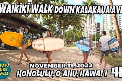 Waikiki Walk Down Kalakaua Ave November 11, 2022 Oahu Hawaii