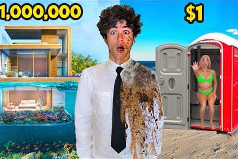 $1 vs $1,000,000 Vacation!