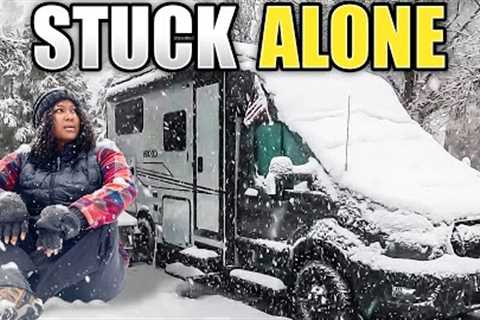 HE LEFT ME! Surviving A Winter Snow Storm in My Camper Van Alone (RV Life)