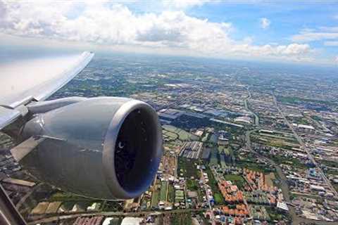 AIRPLANE ASMR | 777-300ER GE90 Engine Roar Takeoff from Bangkok on Qatar Airways!