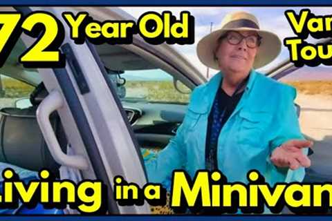 Van Tour: 72 Year Old Woman Living in a Minivan, EASY NO BUILD!
