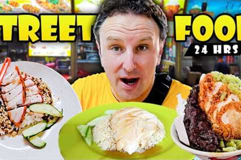 Street Food Singapore! 4 HAWKER CENTRES in 24 hours - Solo Travel Vlog Part 1