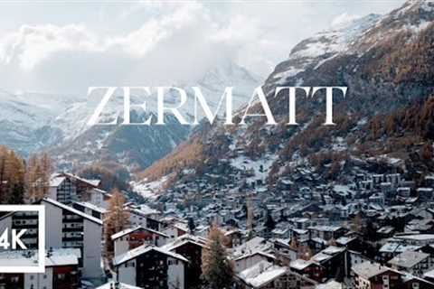 Snowfall Walk Zermatt, Switzerland 🇨🇭❄️ Relaxing Winter 4K HDR