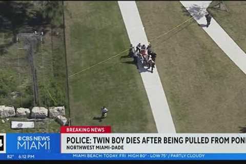 Twin dies after being pulled from NW Miami-Dade pond