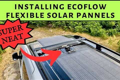Flexible Solar Panels Full Installation - ECOFLOW GLACIER Portable Fridge - Van Life RV Living