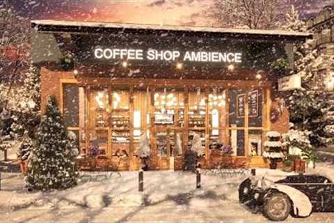 Cozy Winter Sunset at Coffee Shop Ambience with Smooth Jazz Music to Relax/Study to