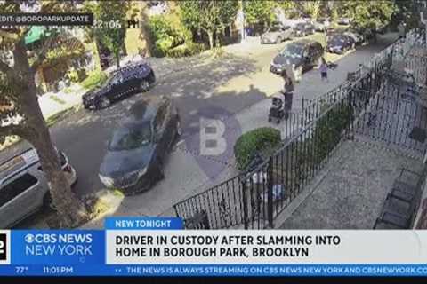 Driver in custody after slamming into home in Borough Park, Brooklyn
