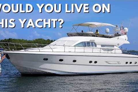 $385,000 56'' Yacht Tour / CanNOT afford a house in MIAMI? You Can Live aboard This!