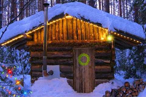 Off-Grid Christmas at the Cabin! Surviving Winter in a Log Cabin