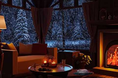 A magical winter wonderland with snowstorms and fireplace sounds | The sound relaxes the mind