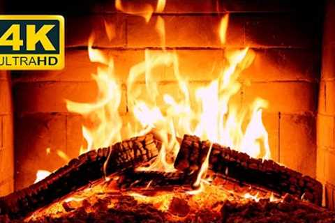 🔥 Cozy Fireplace 4K (12 HOURS). Fireplace Background with Crackling Fire Sounds. Fireplace Burning