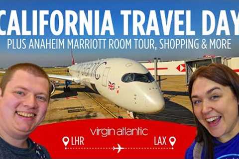 CALIFORNIA TRAVEL DAY ✈️ | LHR to LAX Virgin Atlantic, Anaheim Marriott Room Tour, Shopping &..