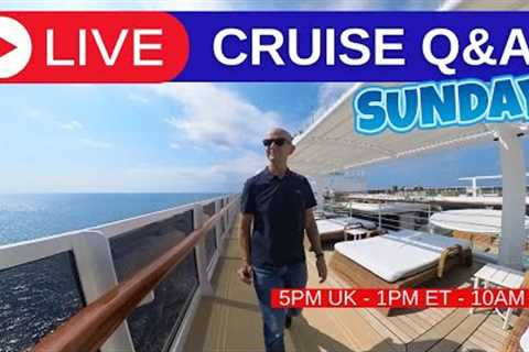Cruise Live Q&A Hour #112 . Sunday 29 October 2023: 5pm UK/ 1pm ET / 10am PT
