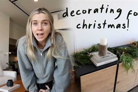 decorating my place for christmas!! + cozy sick day