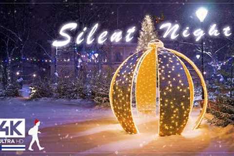 Enchanting Snowfall Night Walk ☃️ Christmas in Finland - Slow TV 4K