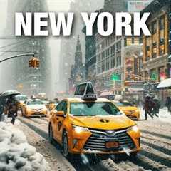 NYC Snow Walk 2024 - Snowfall in New York City 4K NYC Snow Walk in Manhattan ASMR