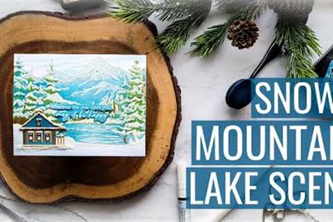 Transform Your Summer to Winter, Snowy Mountain Lake Scene: