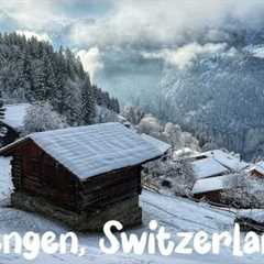 Wengen, Switzerland 4K - The most Beautiful Winter Destinations - Snowy Walk in Swiss alps