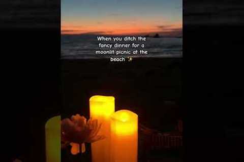 Romantic Date Night Idea - Moonlit Picnic at the Beach 🌊 #shorts #datenight #datenightideas