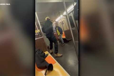 Dramatic video shows subway fight end in shooting