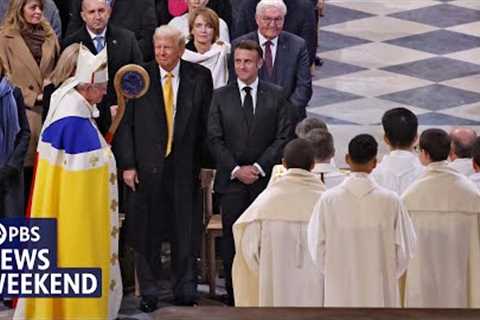 Notre Dame’s ceremonial reopening also marks Trump’s return to the world stage