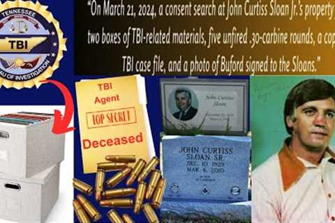 2 Boxes of TBI Material Conficated With A  Photo Of Buford, TBI Agent Deceased