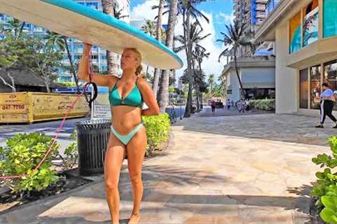 HAWAII PEOPLE 🌴 Walking Tour 🌴 Waikiki Beach #vacation #walking #oahu